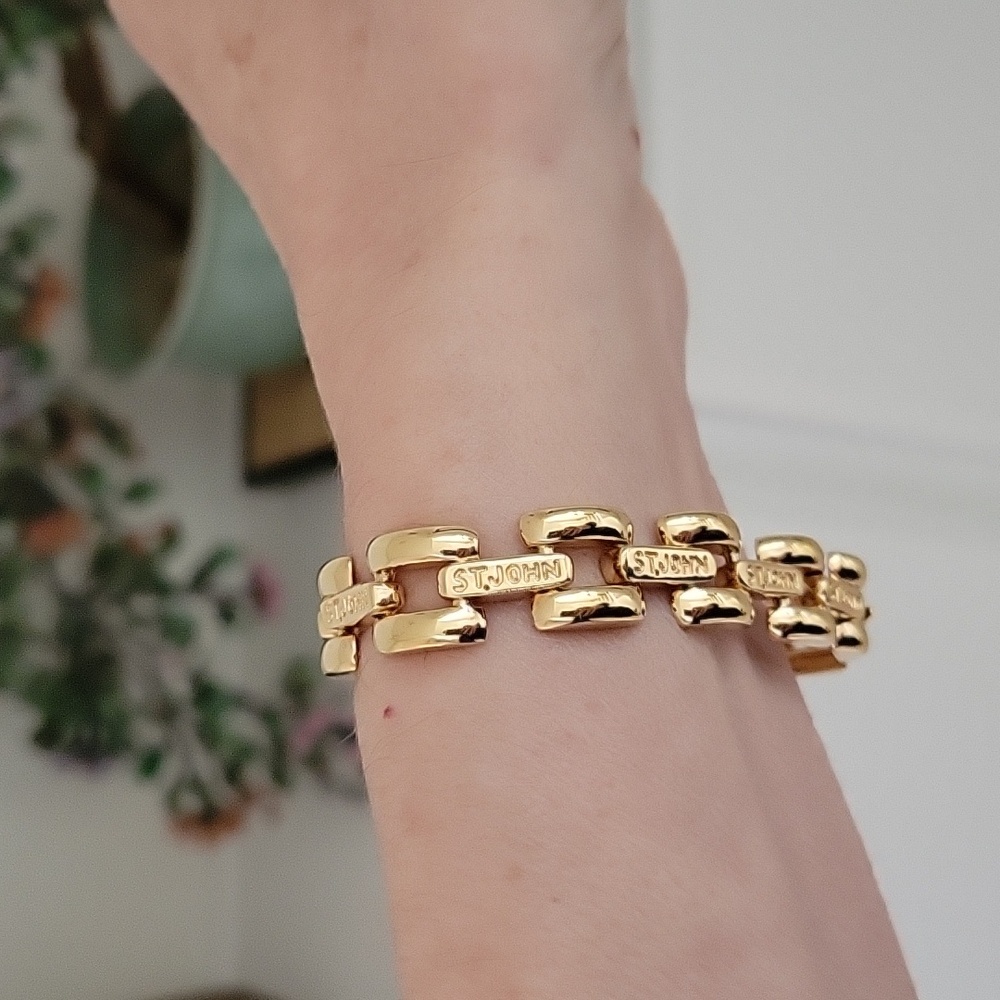St. John Gold-Tone Link Bracelet